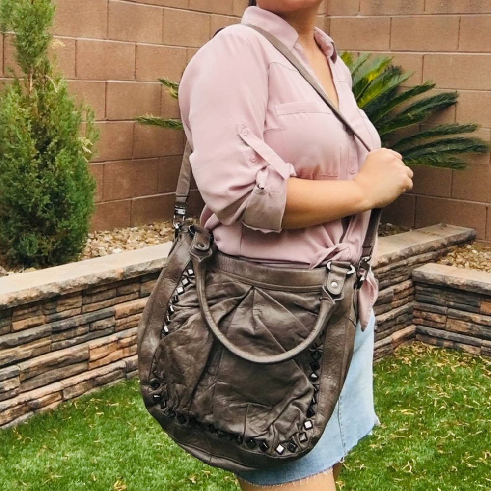 Treesje Marley gray embellished large hobo bag - Picture 10 of 11
